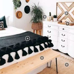 Opalhouse Black Throw Blanket